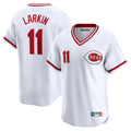 Kooe C.Reds #11 Barry Larkin Player White Cooperstown Collection Limited T-shirt Home Stitched Jerseys