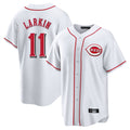 Kooe C.Reds #11 Barry Larkin Player White Game Home Stitched Jerseys
