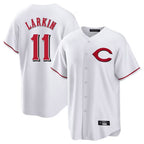 Kooe C.Reds #11 Barry Larkin Player White Home Game Stitched Jerseys