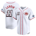 Kooe C.Reds #11 Barry Larkin Player White Speedway Classic Home Limited Stitched Jerseys