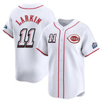 Kooe C.Reds #11 Barry Larkin Player White Speedway Classic Home Limited Stitched Jerseys