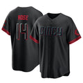 Kooe C.Reds #14 Pete Rose Player Black City Connect Home Game Stitched Jerseys