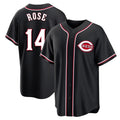 Kooe C.Reds #14 Pete Rose Player Black Fashion Out Home Game Stitched Jerseys