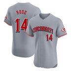 Kooe C.Reds #14 Pete Rose Player Gray Limited Elite Home Stitched Jerseys