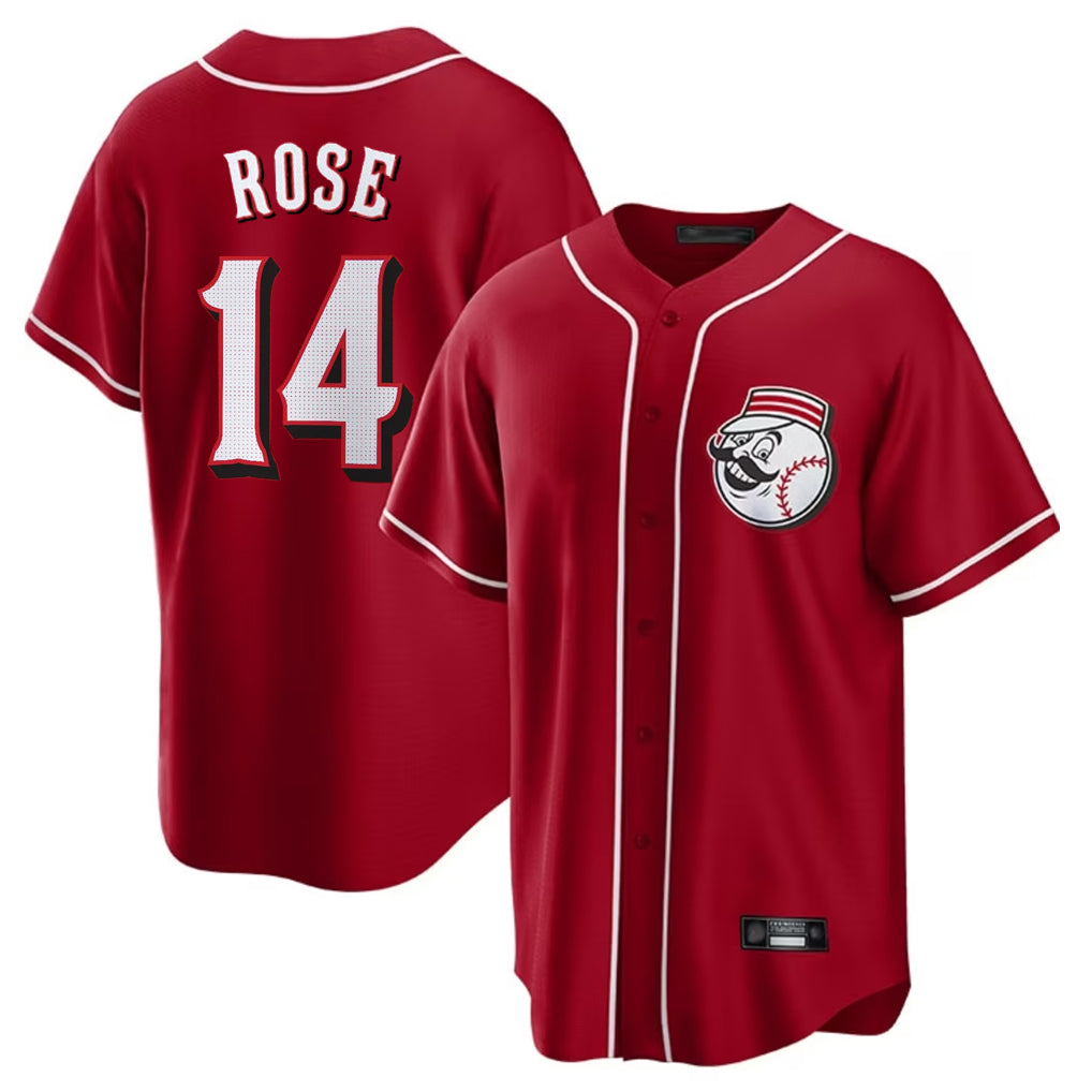 Kooe C.Reds #14 Pete Rose Player Red Home Game Stitched Jerseys