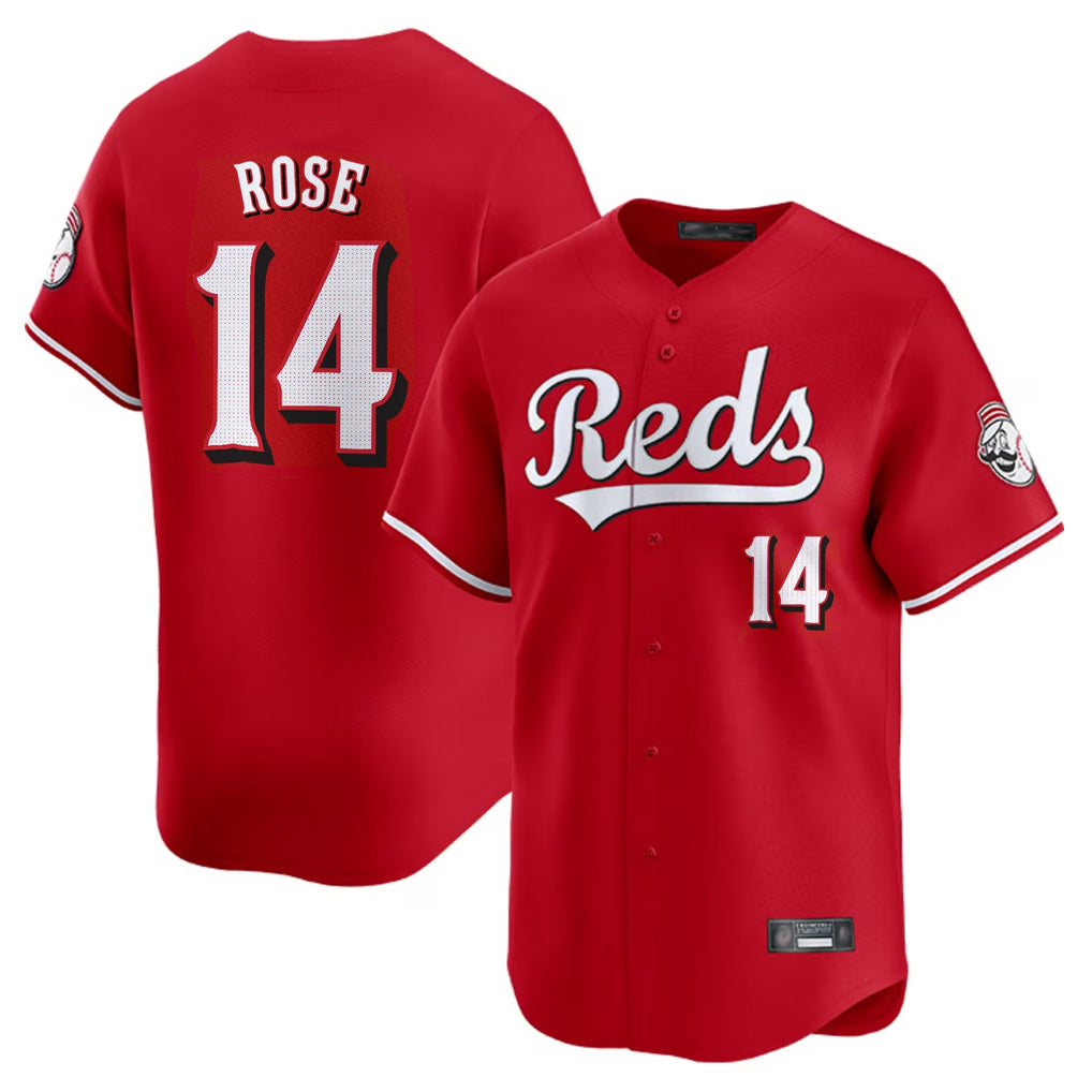 Kooe C.Reds #14 Pete Rose Player Red Home Limited Stitched Jerseys