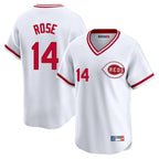 Kooe C.Reds #14 Pete Rose Player White Cooperstown Collection Limited T-shirt Home Stitched Jerseys