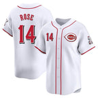 Kooe C.Reds #14 Pete Rose Player White Home Limited Stitched Jerseys