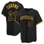 Kooe C.Reds #21 Hunter Greene Player Black Snake Skin City Home Stitched Jerseys