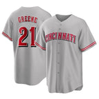 Kooe C.Reds #21 Hunter Greene Player Gray Home Game Stitched Jerseys