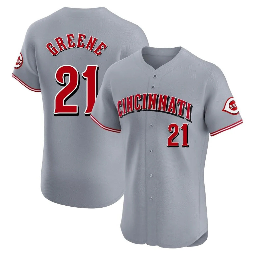 Kooe C.Reds #21 Hunter Greene Player Gray Limited Elite Home Stitched Jerseys