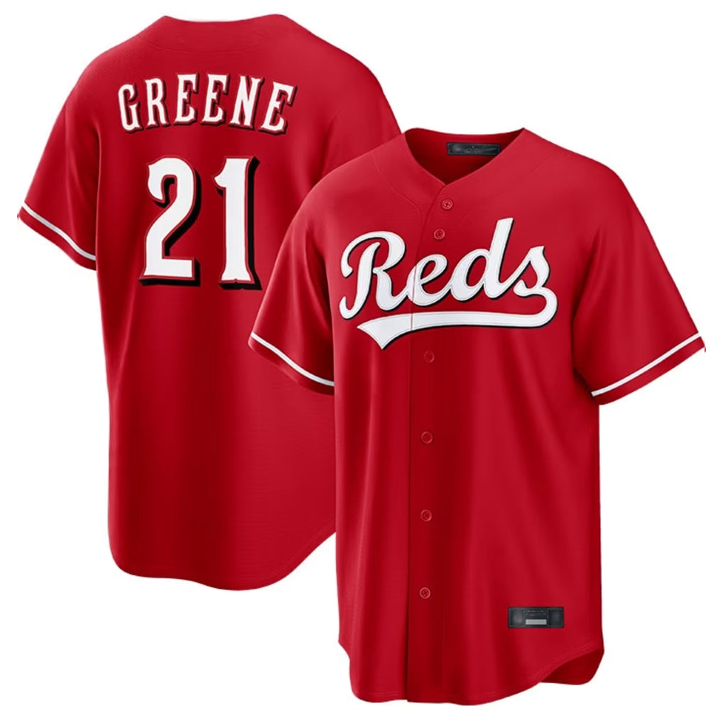Kooe C.Reds #21 Hunter Greene Player Red Home Game Stitched Jerseys