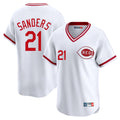 Kooe C.Reds #21 Hunter Greene Player White Cooperstown Collection Limited T-shirt Home Stitched Jerseys
