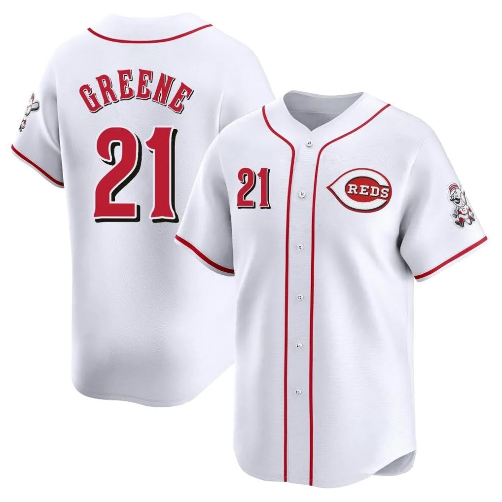 Kooe C.Reds #21 Hunter Greene Player White Home Limited Stitched Jerseys