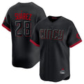 Kooe C.Reds #28 Eugenio Su¨¢rez Player Black City Connect Home Limited Stitched Jerseys