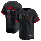 Kooe C.Reds #28 Eugenio Su¨¢rez Player Black City Connect Home Limited Stitched Jerseys