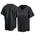 Kooe C.Reds #28 Eugenio Su¨¢rez Player Black T-shirt Game Home Stitched Jerseys