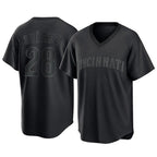 Kooe C.Reds #28 Eugenio Su¨¢rez Player Black T-shirt Game Home Stitched Jerseys