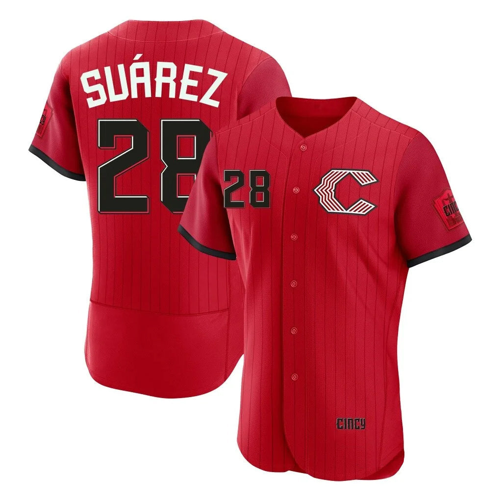 Kooe C.Reds #28 Eugenio Su¨¢rez Player Red 2026 City Connect Limited Home Stitched Jerseys