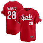 Kooe C.Reds #28 Eugenio Su¨¢rez Player Red Home Limited Stitched Jerseys