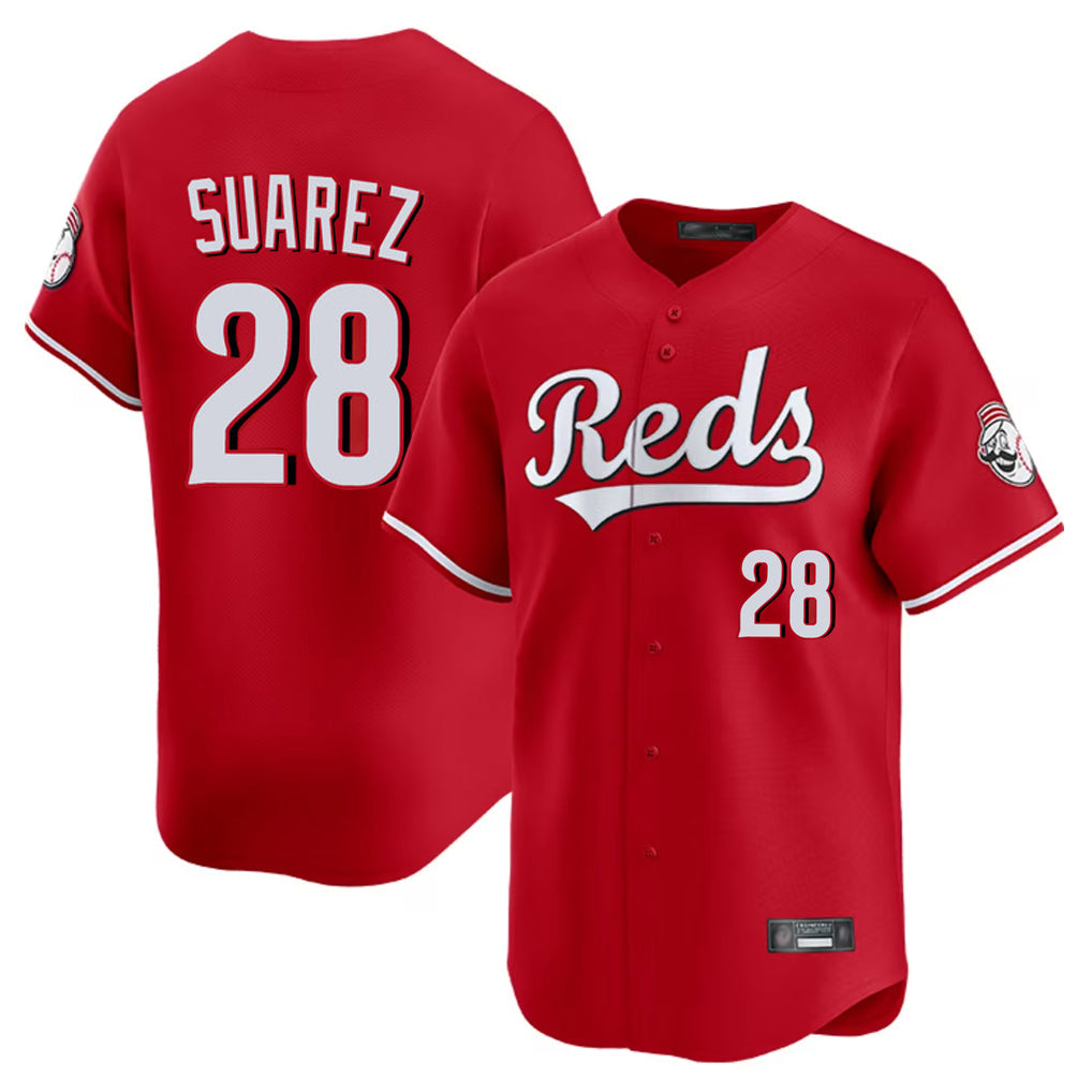 Kooe C.Reds #28 Eugenio Su¨¢rez Player Red Home Limited Stitched Jerseys