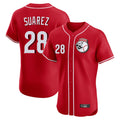 Kooe C.Reds #28 Eugenio Su¨¢rez Player Red Limited Elite Home Game Stitched Jerseys