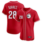 Kooe C.Reds #28 Eugenio Su¨¢rez Player Red Limited Elite Home Game Stitched Jerseys