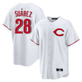 Kooe C.Reds #28 Eugenio Su¨¢rez Player White Home Game Stitched Jerseys