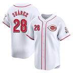 Kooe C.Reds #28 Eugenio Su¨¢rez Player White Home Limited Stitched Jerseys
