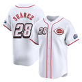 Kooe C.Reds #28 Eugenio Su¨¢rez Player White Speedway Classic Home Limited Stitched Jerseys