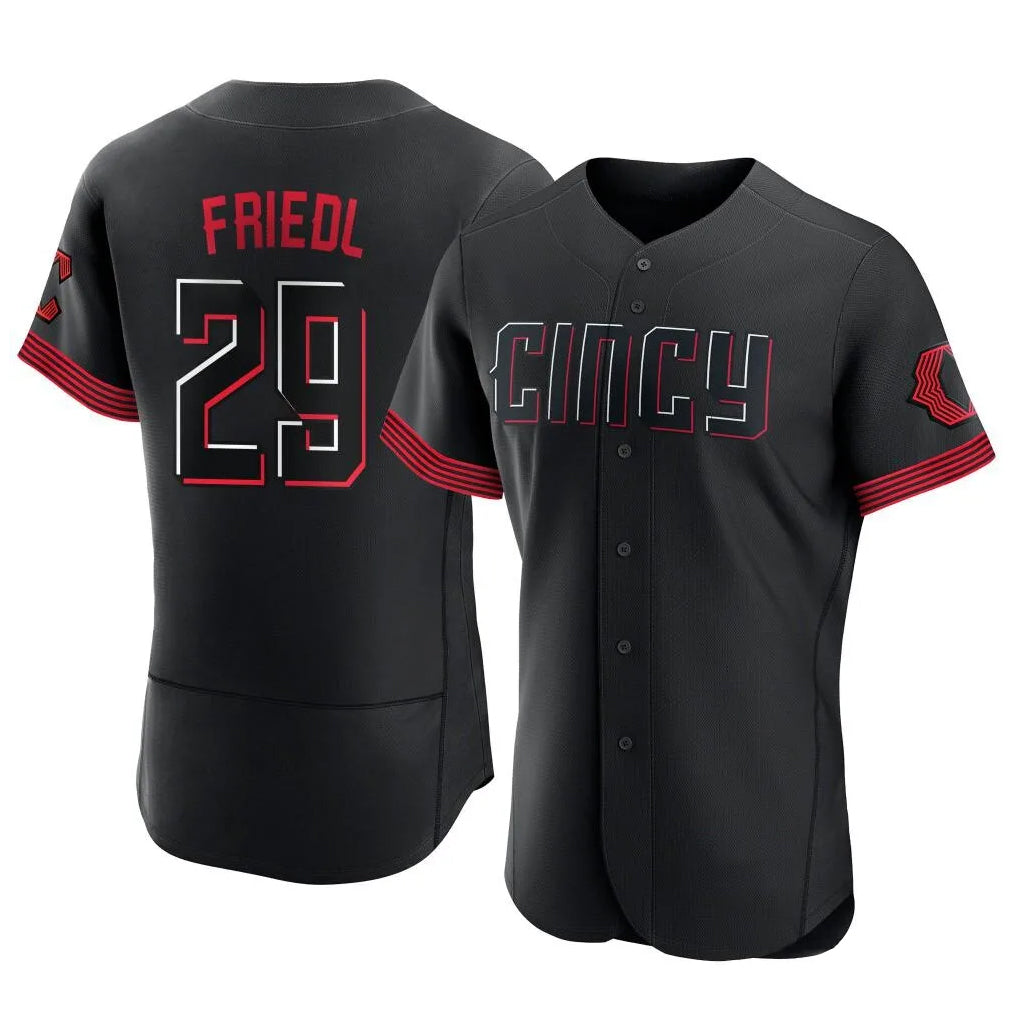 Kooe C.Reds #29 TJ Friedl Player Black City Connect Limited Elite Home Stitched Jerseys