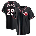 Kooe C.Reds #29 TJ Friedl Player Black Fashion Out Home Game Stitched Jerseys