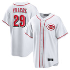 Kooe C.Reds #29 TJ Friedl Player White Game Home Stitched Jerseys