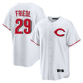Kooe C.Reds #29 TJ Friedl Player White Home Game Stitched Jerseys