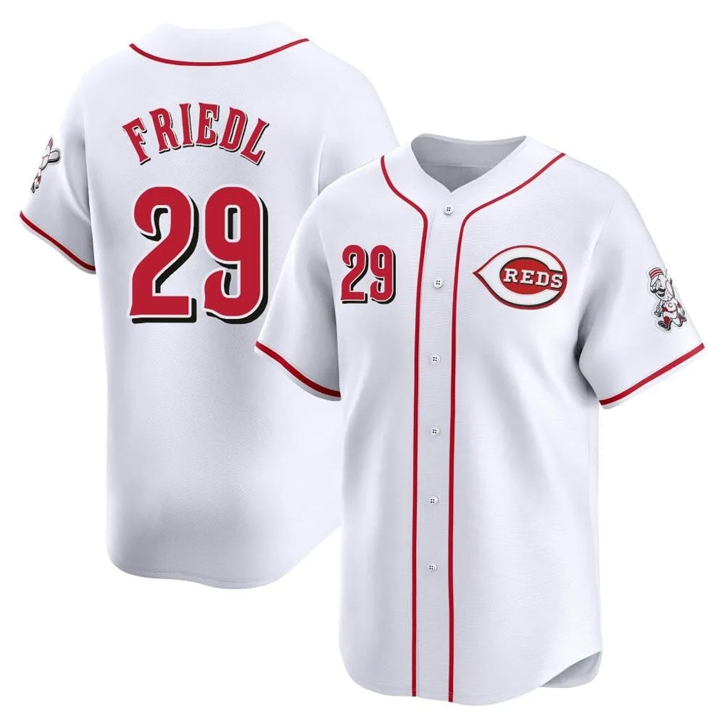 Kooe C.Reds #29 TJ Friedl Player White Home Limited Stitched Jerseys