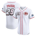 Kooe C.Reds #29 TJ Friedl Player White Speedway Classic Limited Elite Home Stitched Jerseys