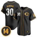 Kooe C.Reds #30 Ken Griffey Player Black-Gold Vapor Premier Limited Home Stitched Jerseys