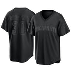 Kooe C.Reds #30 Ken Griffey Player Black T-shirt Game Home Stitched Jerseys