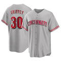 Kooe C.Reds #30 Ken Griffey Player Gray Home Game Stitched Jerseys