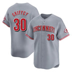 Kooe C.Reds #30 Ken Griffey Player Gray Home Limited Stitched Jerseys