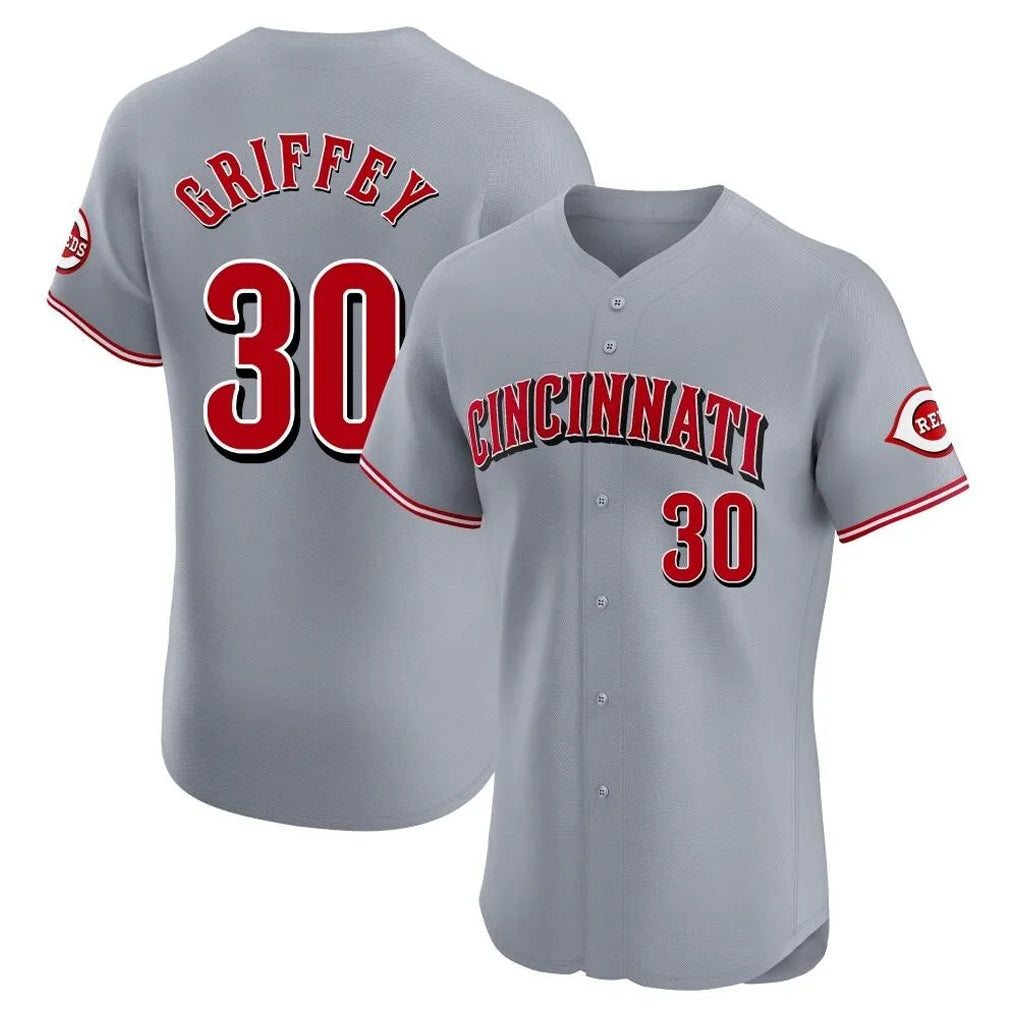 Kooe C.Reds #30 Ken Griffey Player Gray Limited Elite Home Stitched Jerseys