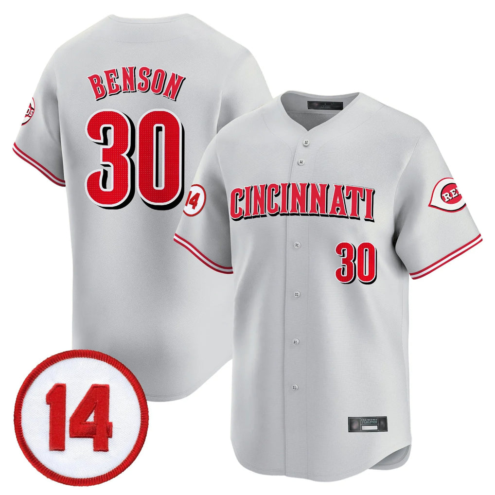 Kooe C.Reds #30 Ken Griffey Player Gray Vapor Premier Limited Home Stitched Jerseys
