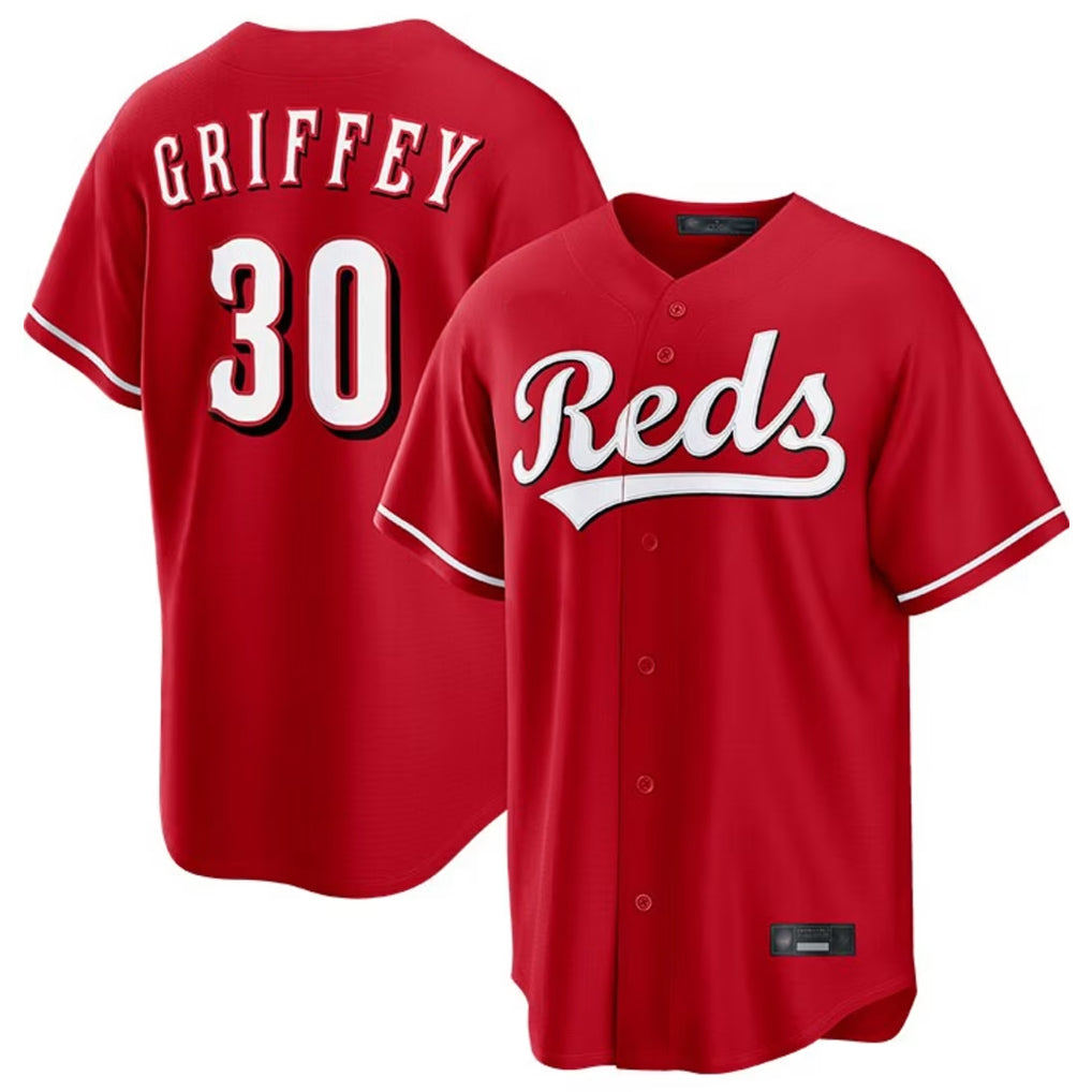 Kooe C.Reds #30 Ken Griffey Player Red Home Game Stitched Jerseys
