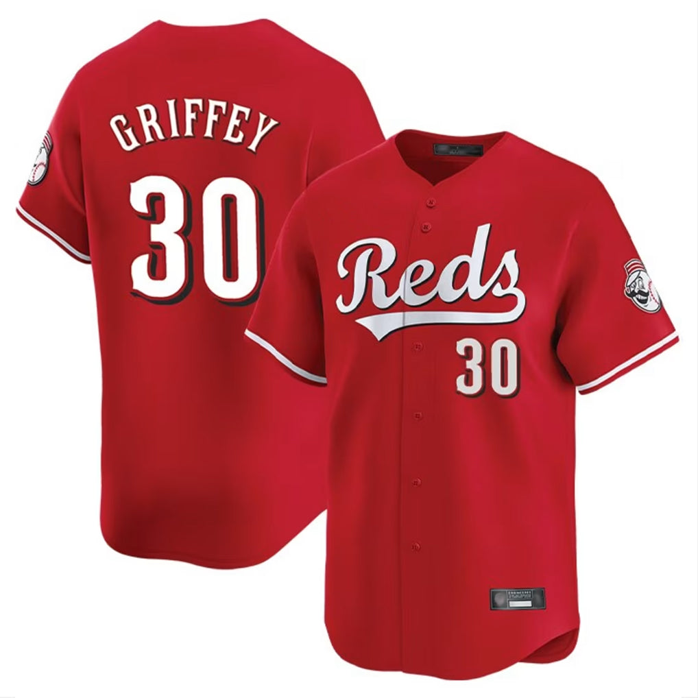 Kooe C.Reds #30 Ken Griffey Player Red Home Limited Stitched Jerseys