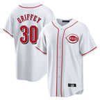 Kooe C.Reds #30 Ken Griffey Player White Game Home Stitched Jerseys