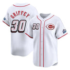 Kooe C.Reds #30 Ken Griffey Player White Speedway Classic Home Limited Stitched Jerseys
