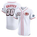 Kooe C.Reds #30 Ken Griffey Player White Speedway Classic Limited Elite Home Stitched Jerseys