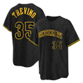 Kooe C.Reds #35 Jose Trevino Player Black Snake Skin City Home Stitched Jerseys