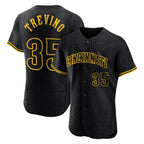 Kooe C.Reds #35 Jose Trevino Player Black Snake Skin City Limited Elite Home Stitched Jerseys