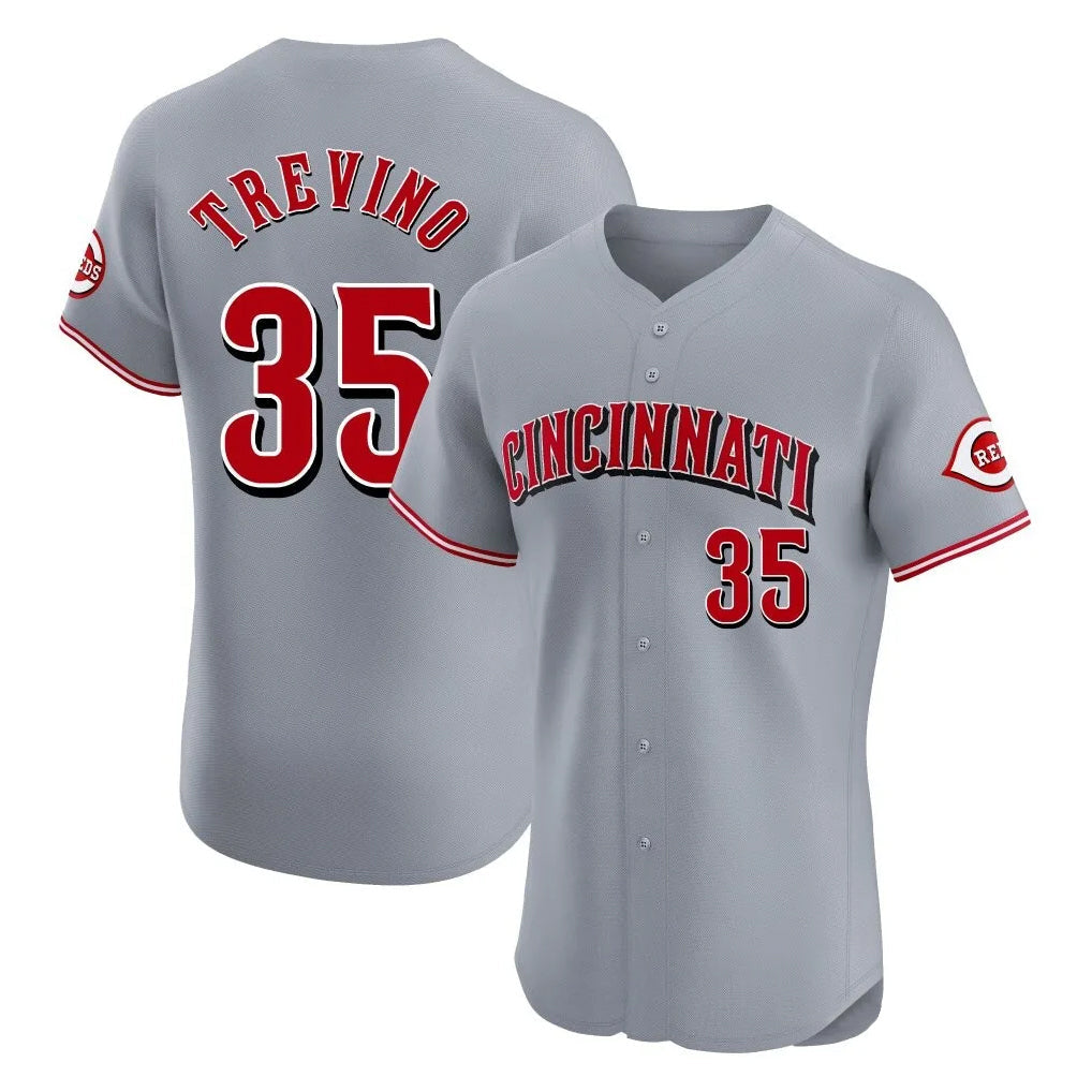 Kooe C.Reds #35 Jose Trevino Player Gray Limited Elite Home Stitched Jerseys
